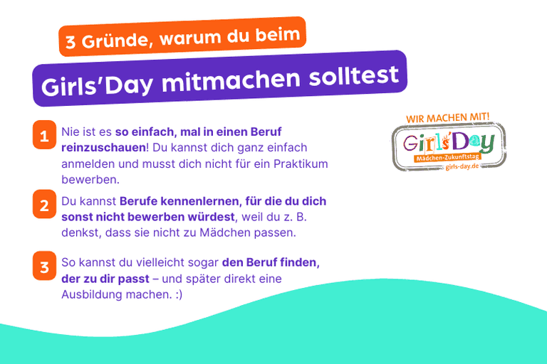 Gründe für den Girls' Day.